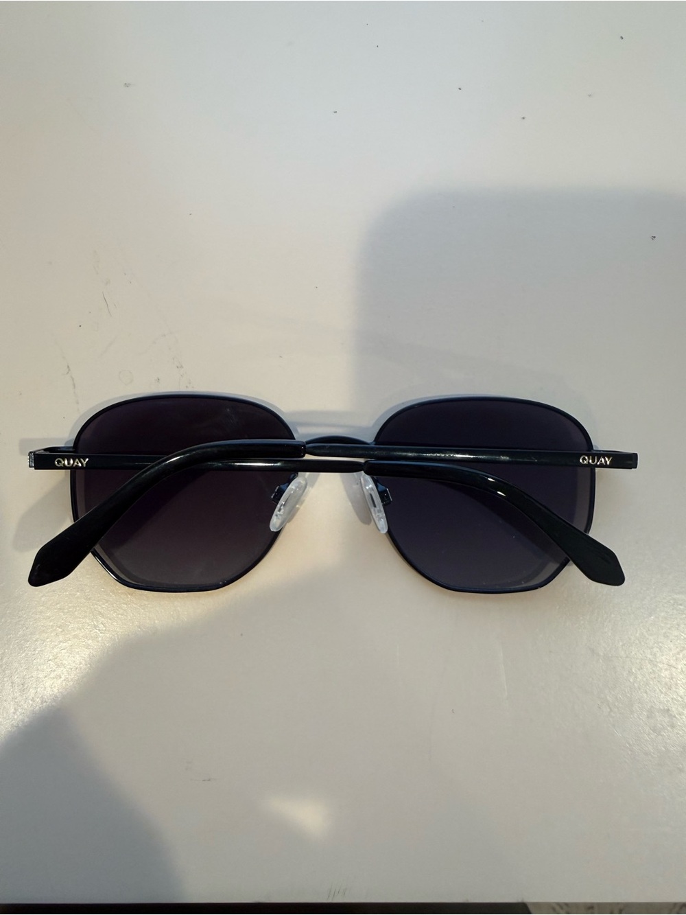 Quay Australia Black Sunglasses with Dark Gray Lenses